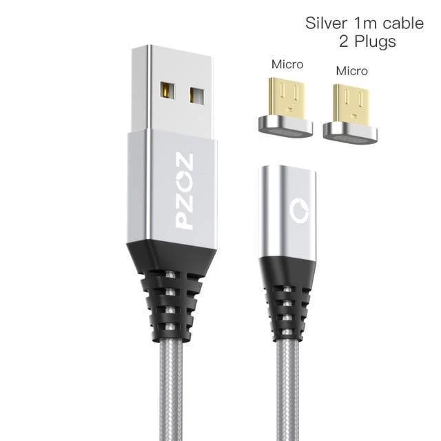 PZOZ Magnetkabel Typ C Micro USB C Adapter für iPhone 8 Samsung MicroUSB Typ C Ladegerät Telefon USB Magnetkabel Schnellladung