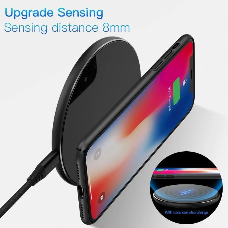 PZOZ 7.5 W QI Wireless-Ladeadapter Telefon USB-Schnellladepad für iPhone X 8 Plus Samsung S9 S8 S7 Note 8 Xiaomi Mi Mix 2s