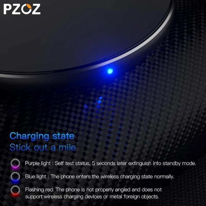 PZOZ 7.5 W QI Wireless-Ladeadapter Telefon USB-Schnellladepad für iPhone X 8 Plus Samsung S9 S8 S7 Note 8 Xiaomi Mi Mix 2s