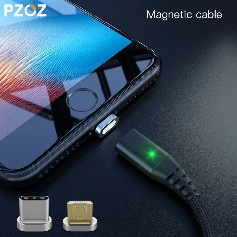 PZOZ Shop Club exklusives Magnetkabel Typ C Micro USB C 8-poliger Schnellladeadapter Telefon MicroUSB Typ C Magnetladegerät