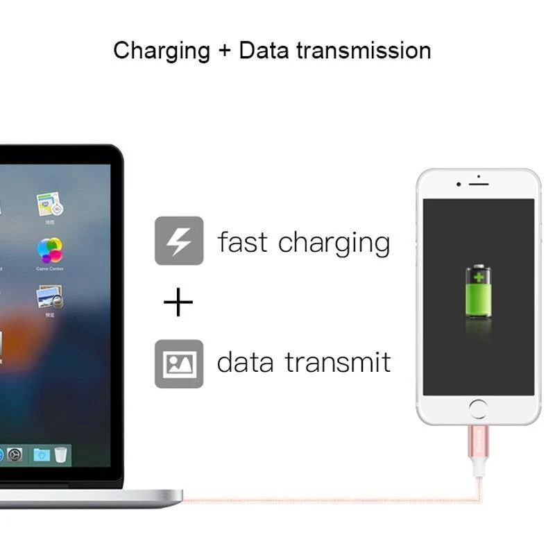 Baseus USB-Kabel für iPhone X 8 5 5s 6s 6 7 Handy 2A Schnellladekabel Datensynchronisationskabel Kabel für IOS 8 9 10 11