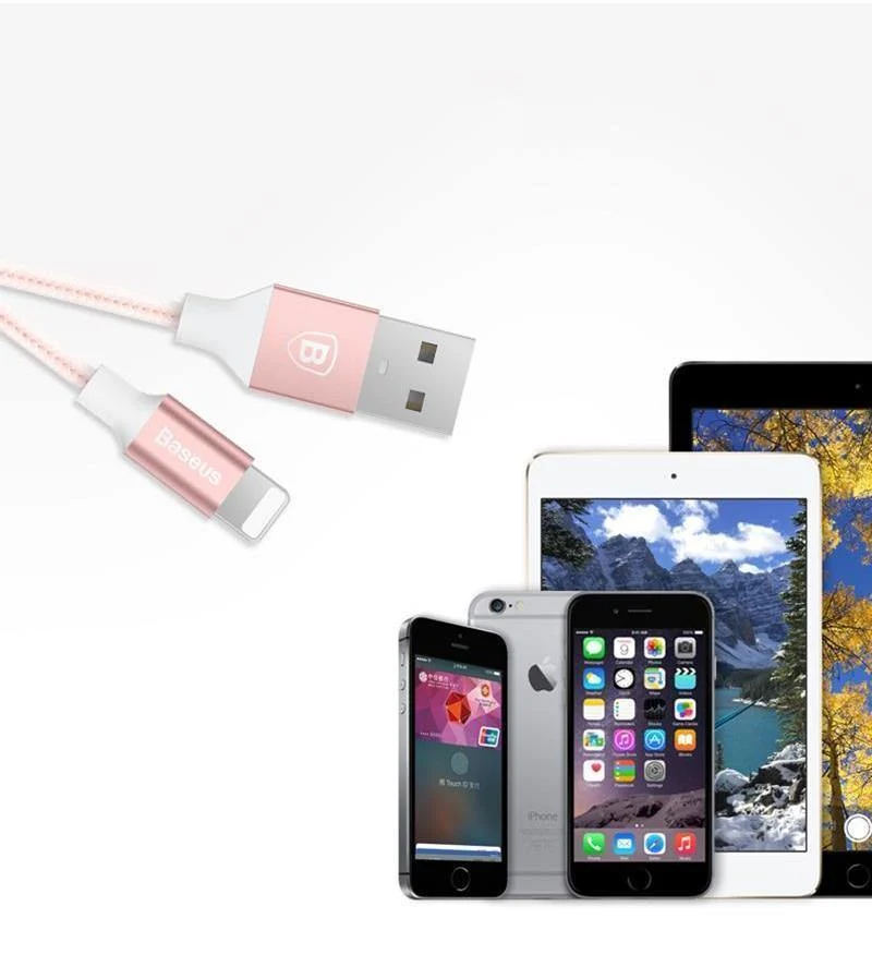Baseus USB-Kabel für iPhone X 8 5 5s 6s 6 7 Handy 2A Schnellladekabel Datensynchronisationskabel Kabel für IOS 8 9 10 11