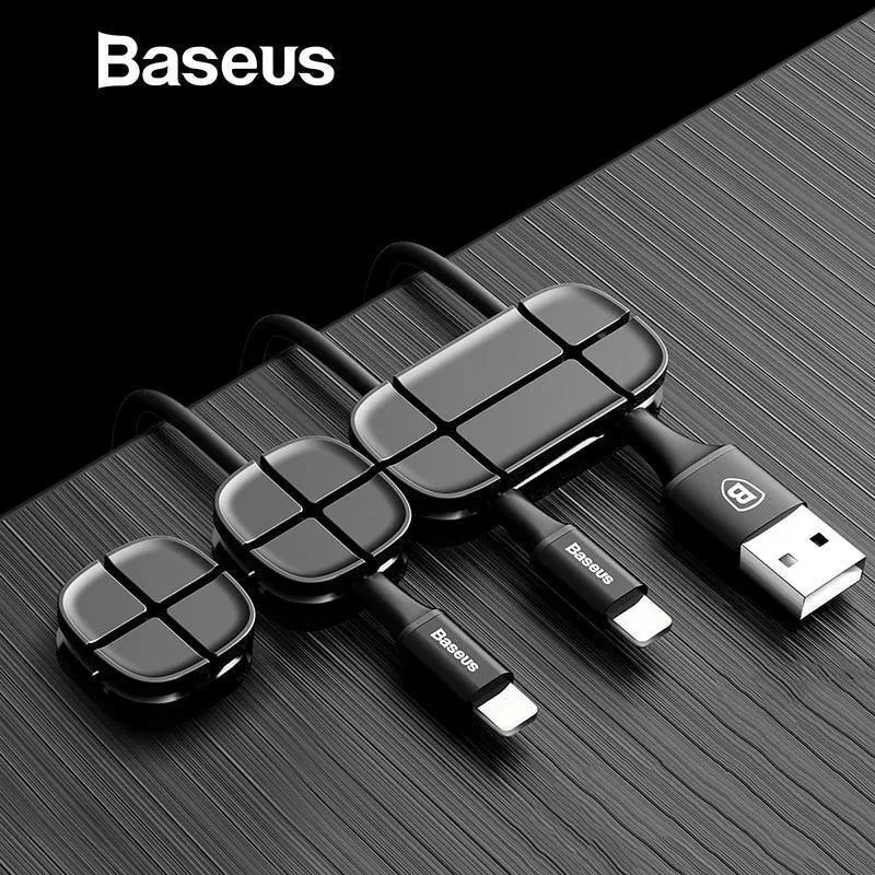 Baseus Handy-Kabel-Clip für Auto-Desktop, ordentlicher Ladegerät-Kabel-Organizer für Datenkabel, digitaler Draht-Ladekabel-Wickler