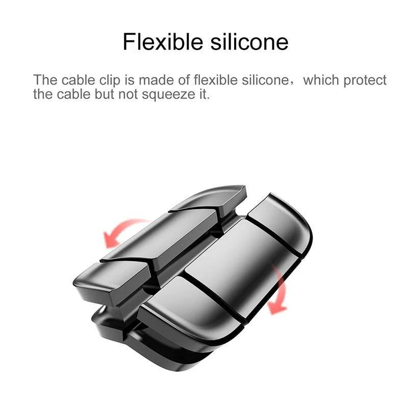 Baseus Handy-Kabel-Clip für Auto-Desktop, ordentlicher Ladegerät-Kabel-Organizer für Datenkabel, digitaler Draht-Ladekabel-Wickler