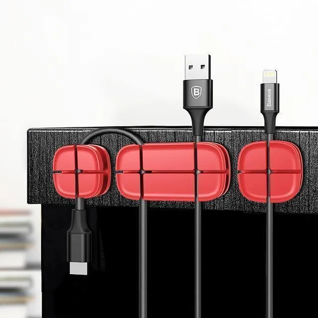 Baseus Handy-Kabel-Clip für Auto-Desktop, ordentlicher Ladegerät-Kabel-Organizer für Datenkabel, digitaler Draht-Ladekabel-Wickler