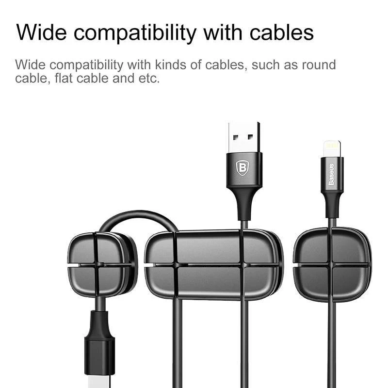 Baseus Handy-Kabel-Clip für Auto-Desktop, ordentlicher Ladegerät-Kabel-Organizer für Datenkabel, digitaler Draht-Ladekabel-Wickler