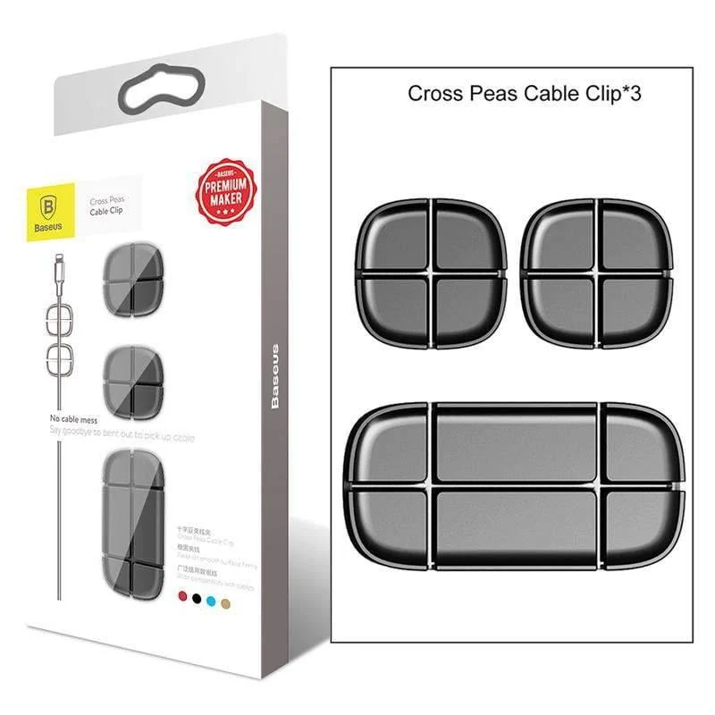 Baseus Handy-Kabel-Clip für Auto-Desktop, ordentlicher Ladegerät-Kabel-Organizer für Datenkabel, digitaler Draht-Ladekabel-Wickler