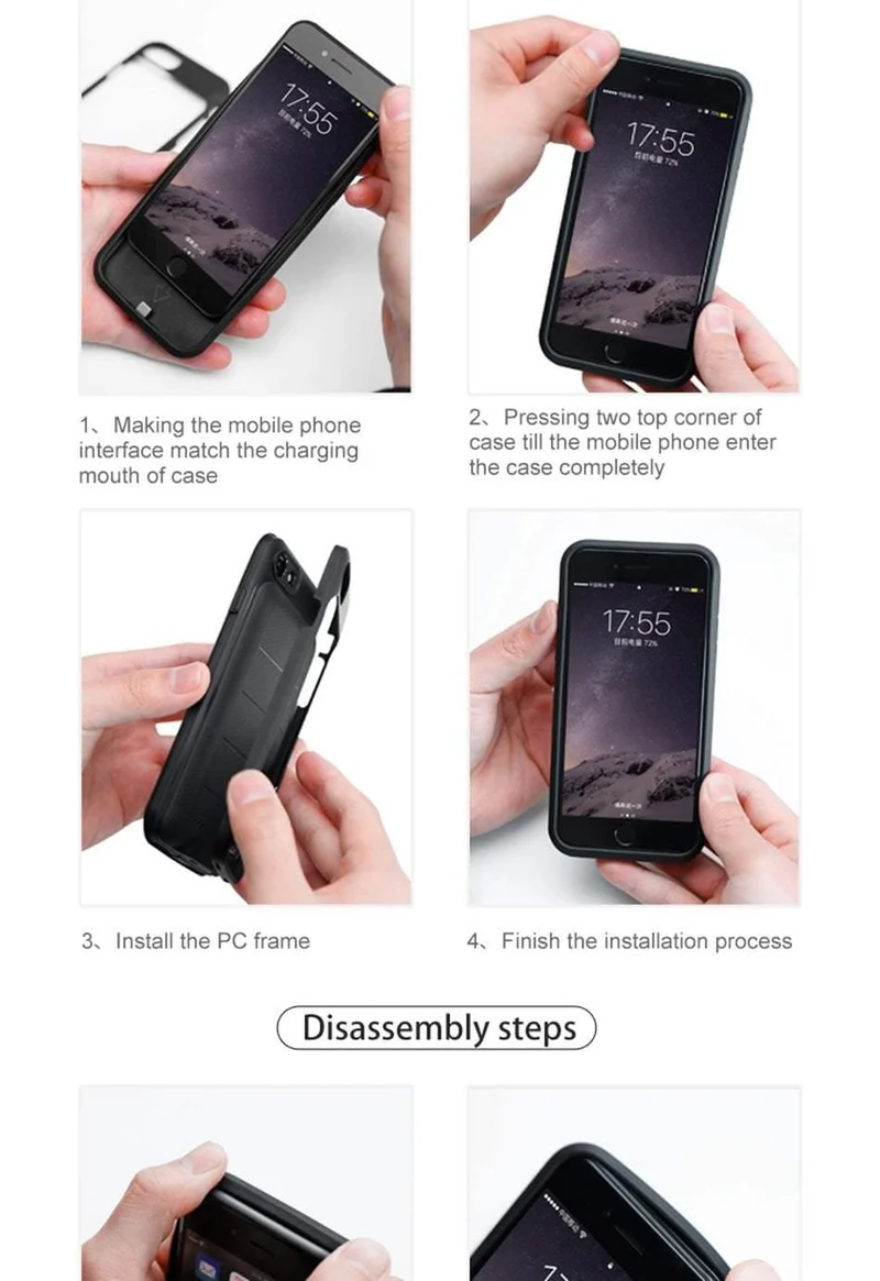 Baseus Batteriefach für iPhone 6 6s 6 Plus 3600mAh Akku Power Bank Case für iPhone 6s Plus Ladegerät Case Telefon Powerbank Cases