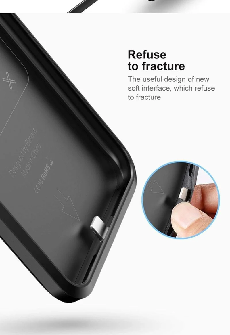 Baseus Batteriefach für iPhone 6 6s 6 Plus 3600mAh Akku Power Bank Case für iPhone 6s Plus Ladegerät Case Telefon Powerbank Cases