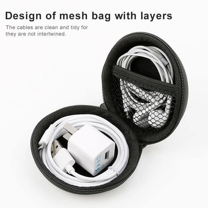 Baseus Tragbares Handy-Zubehör, Aufbewahrungspaket, Mini-Hülle für USB-Kabel, Harttasche, Kopfhörer-Box für Ladegerät, SD-TF-Karten