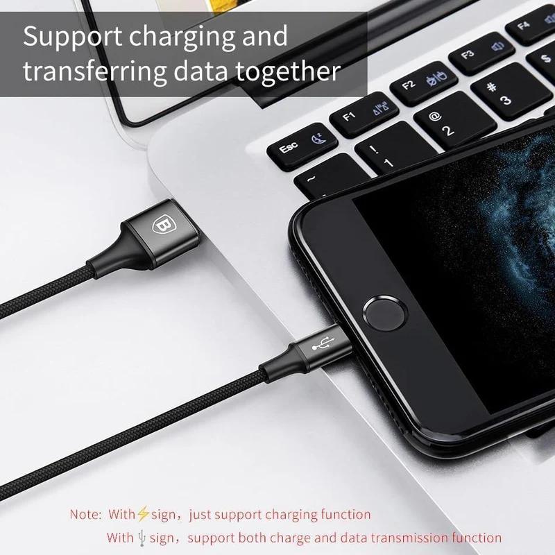 Baseus 2 in 1 USB Kabel, ladekabel Für iPhone X USB Ladegerät Kabel Für Xiaomi Redmi 4X Hinweis 4X Handy Micro USB Kabel