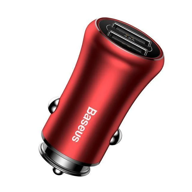 Baseus Autoladegerät Dual USB Autoladegerät Auto-Styling USB-Ladegerät für Mobiltelefon Schnelles Autotelefonladegerät für Xiaomi Roidmi 3s