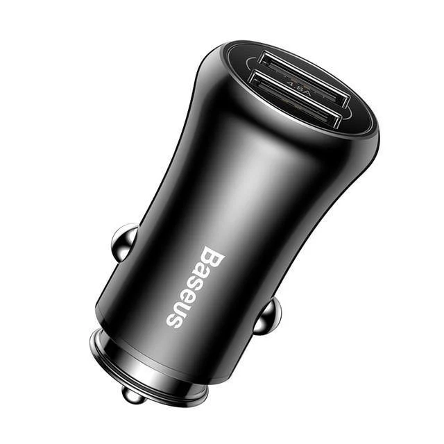 Baseus Autoladegerät Dual USB Autoladegerät Auto-Styling USB-Ladegerät für Mobiltelefon Schnelles Autotelefonladegerät für Xiaomi Roidmi 3s