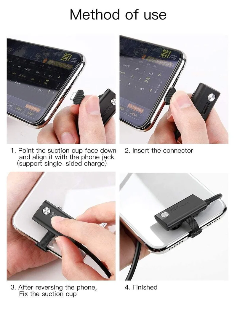 Baseus USB-Ladekabel für iPhone 6 6s 7 8 X Handy-Spielkabel 8Pin-Schnellladekabel für iPhone 5S 5 Handykabel