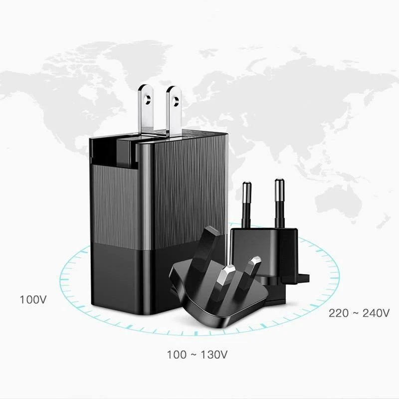 Baseus 3 Port USB Ladegerät 3in1 Triple EU US UK Stecker 2.4 A Reise Wand Ladegerät Adapter für iPhone Samsung Xiaomi Telefon USB Ladegerät