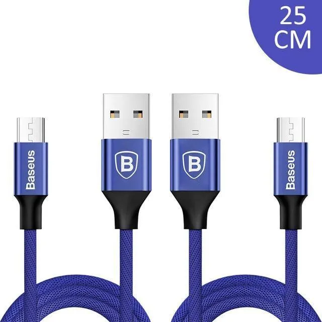 2 teile/los, Baseus Micro USB Kabel 2A Schnelle Daten Sync Lade Microusb Ladegerät Für Samsung Xiaomi HTC Android Handy Kabel