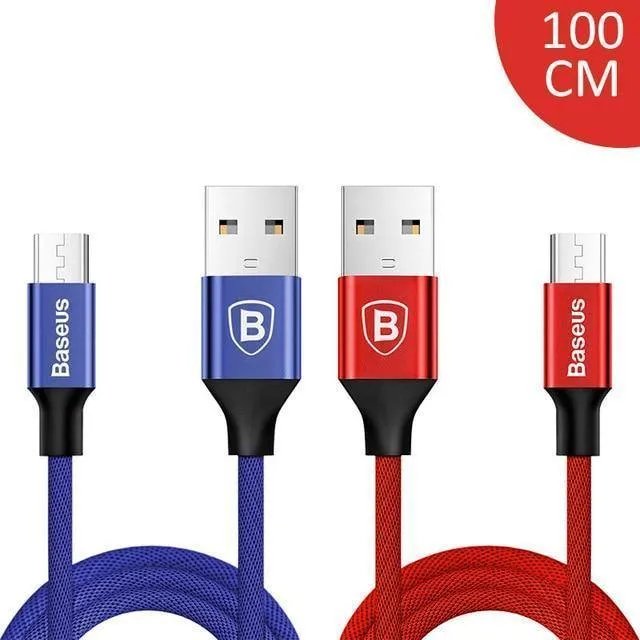 2 teile/los, Baseus Micro USB Kabel 2A Schnelle Daten Sync Lade Microusb Ladegerät Für Samsung Xiaomi HTC Android Handy Kabel