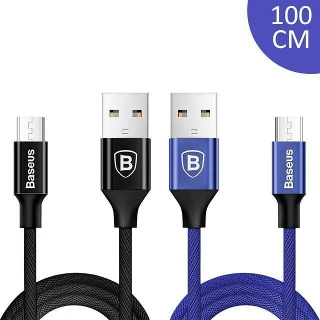 2 teile/los, Baseus Micro USB Kabel 2A Schnelle Daten Sync Lade Microusb Ladegerät Für Samsung Xiaomi HTC Android Handy Kabel