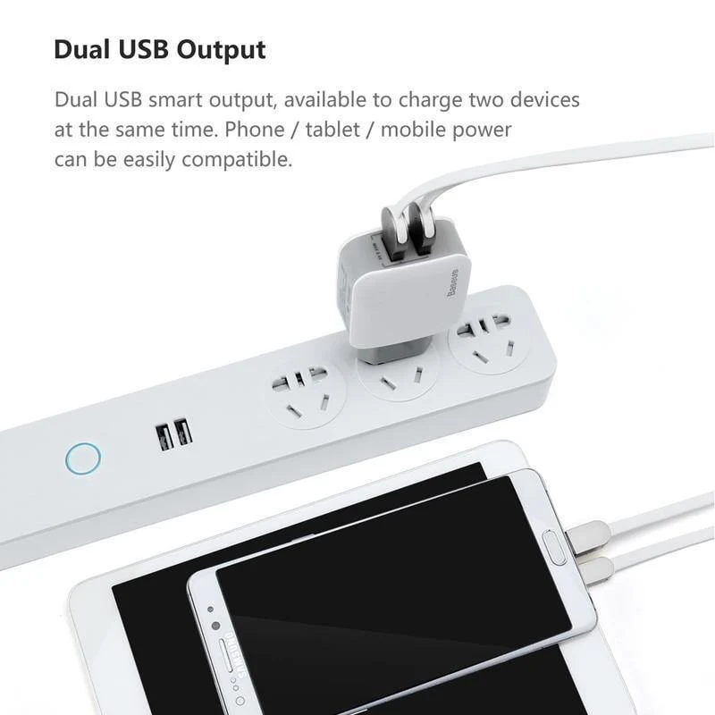 Baseus Universal Phone USB-Ladegerät Dual Ports Reise-Wandladegerät Adapter 2.4A EU US-Stecker Handy-Ladegerät für iPhone Tablet