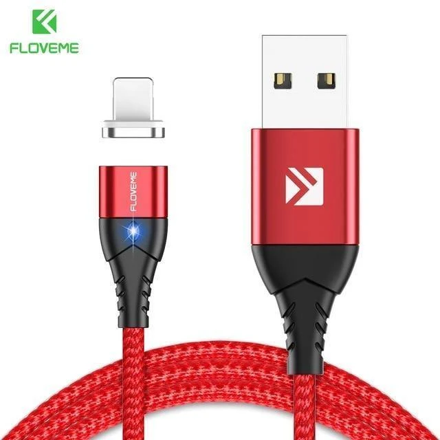 FLOVEME Magnetkabel Micro USB Typ C für iPhone Lightning-Kabel 1M 3A Schnellladekabel USB-C Typ-C Magnet-Ladekabel für Telefon