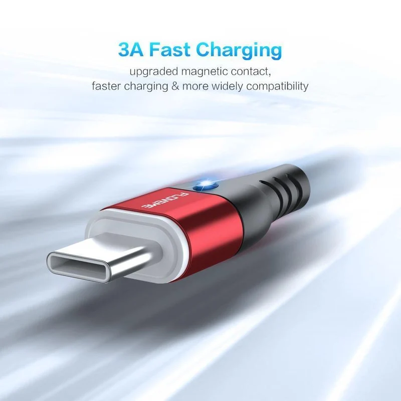 FLOVEME Magnetkabel Micro USB Typ C für iPhone Lightning-Kabel 1M 3A Schnellladekabel USB-C Typ-C Magnet-Ladekabel für Telefon