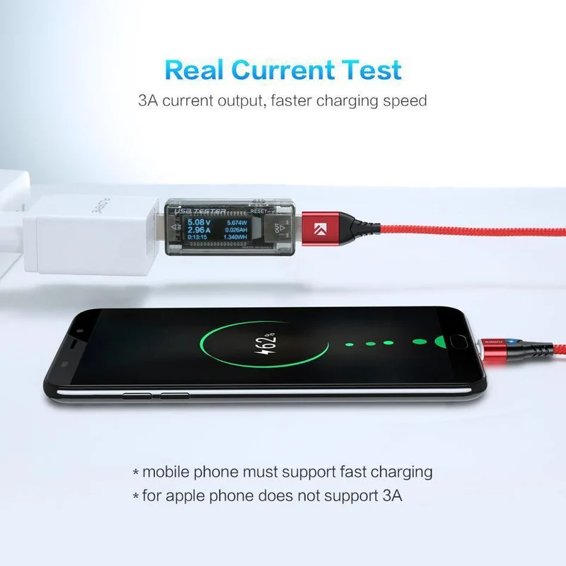 FLOVEME Magnetkabel Micro USB Typ C für iPhone Lightning-Kabel 1M 3A Schnellladekabel USB-C Typ-C Magnet-Ladekabel für Telefon