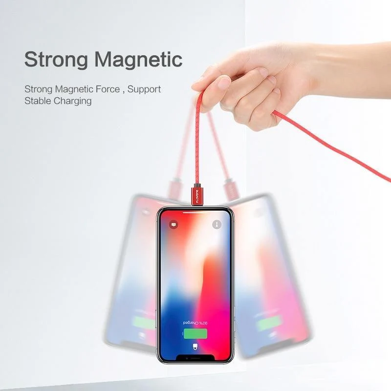 FLOVEME 3A Magnetkabel Micro USB Typ C Kabel für iPhone 1M Schnellladekabel USB C Telefon Magnet Ladegerät für Samsung Xiaomi Cabo