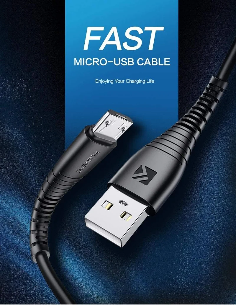 FLOVEME Micro-USB-Kabel 5 V 2.4 A Ladedaten-Schnellladekabel für Samsung Xiaomi Telefonladegerät Kabel Micro-USB-Kabel Flachdraht