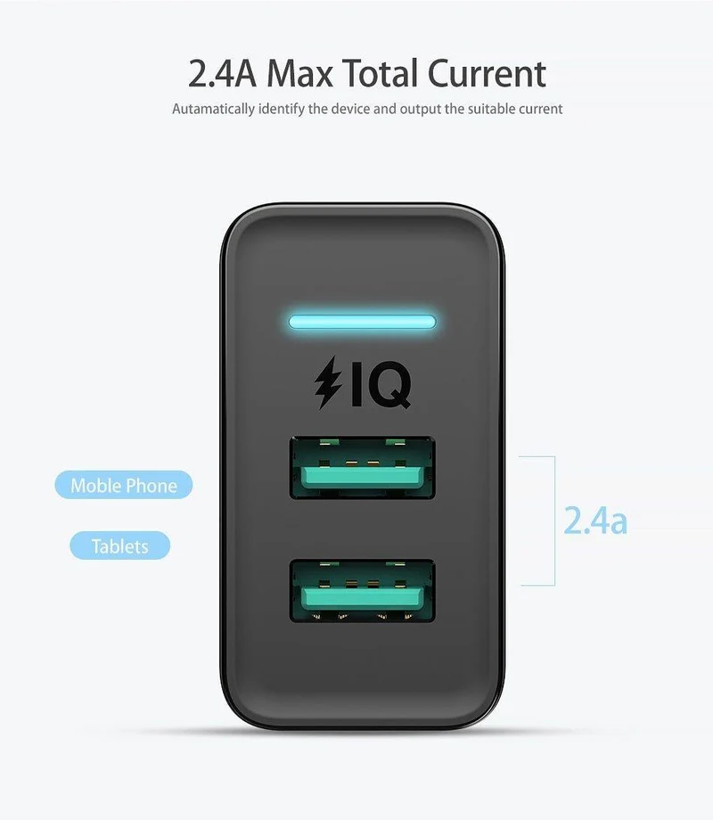 FLOVEME Dual USB Ladegerät für iPhone X 7 8 iPad 5V 2.4A Schnelle Lade Wand Telefon Ladegerät für Xiaomi Huawei Mate 20 Pro EU Adapter