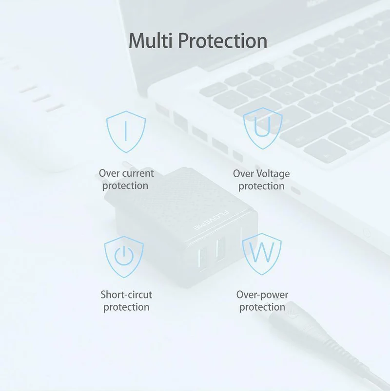 FLOVEME Dual USB Ladegerät für iPhone X 7 8 iPad 5V 2.4A Schnelle Lade Wand Telefon Ladegerät für Xiaomi Huawei Mate 20 Pro EU Adapter