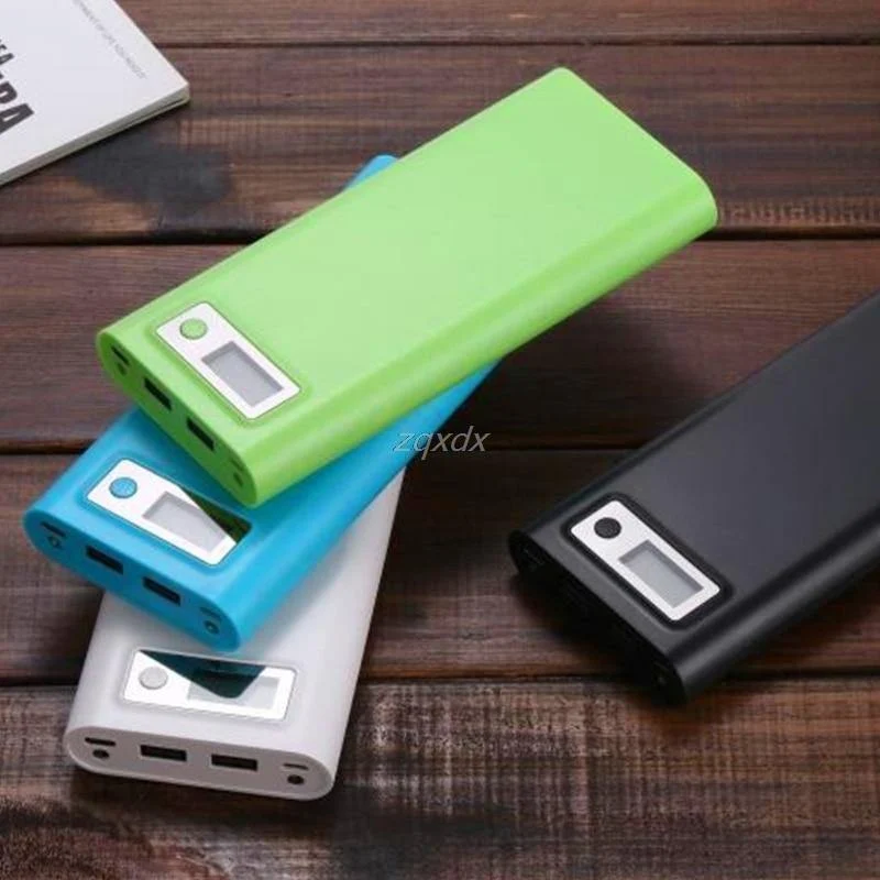 Dual USB 8x 18650 Batterie DIY Halter LCD Display Power Bank Fall Box Für iphone Z07 Drop schiff