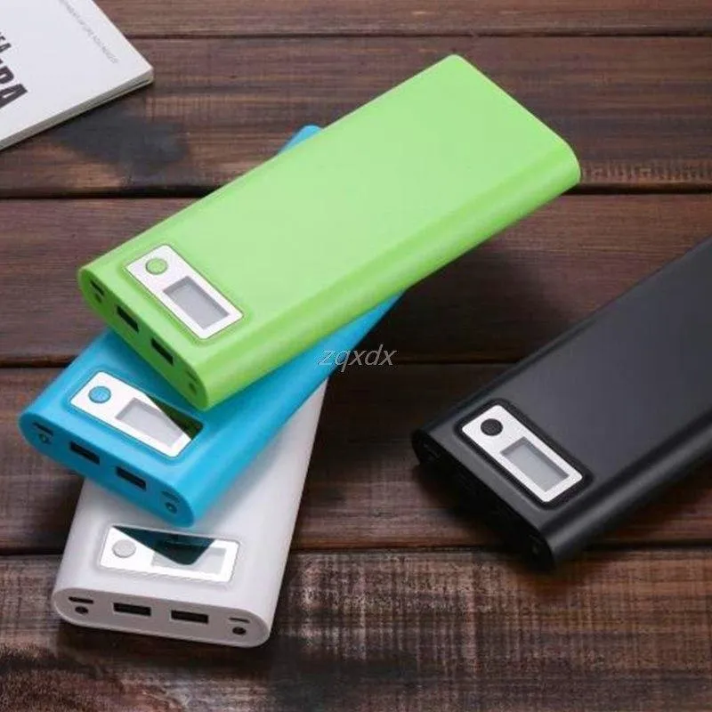 Dual USB 8x 18650 Batterie DIY Halter LCD Display Power Bank Fall Box Für iphone Z07 Drop schiff