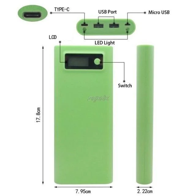Dual USB 8x 18650 Batterie DIY Halter LCD Display Power Bank Fall Box Für iphone Z07 Drop schiff