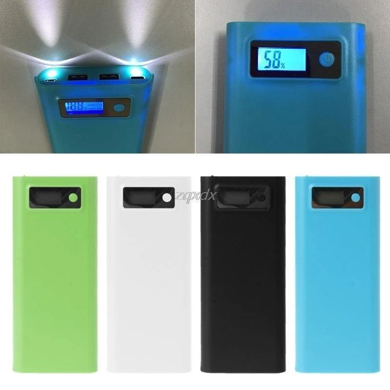 Dual USB 8x 18650 Batterie DIY Halter LCD Display Power Bank Fall Box Für iphone Z07 Drop schiff