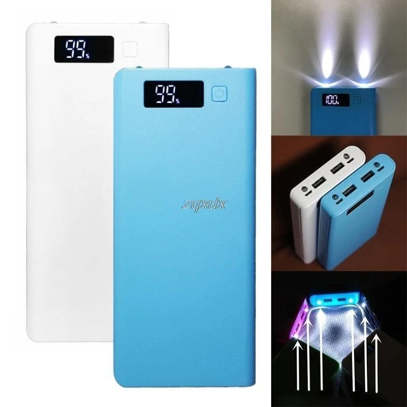 Beweglicher dünner 5V Doppel-USB 8x 18650 Energienbank-Batterie-Kasten-Handy-Aufladeeinheit DIY Shell-Fall Z07 Tropfenschiff