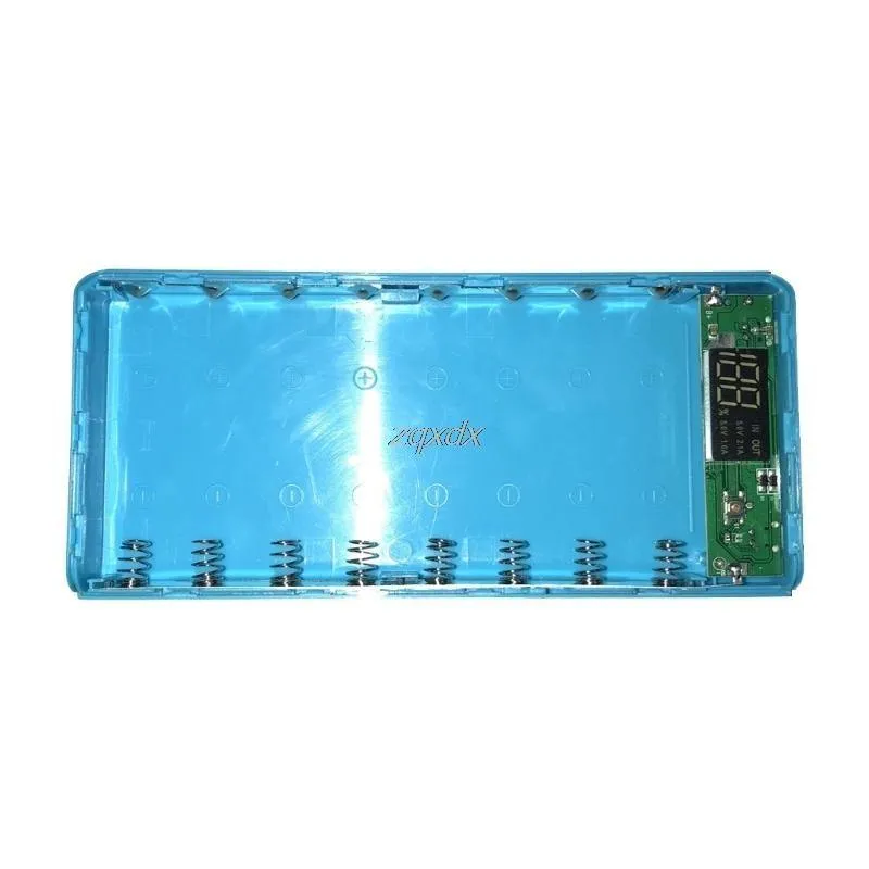 Beweglicher dünner 5V Doppel-USB 8x 18650 Energienbank-Batterie-Kasten-Handy-Aufladeeinheit DIY Shell-Fall Z07 Tropfenschiff
