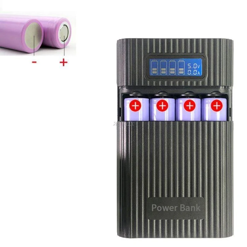 Anti-Reverse DIY Power Bank Box 4x 18650 Batterie LCD Display Ladegerät Für iphone Neue DIY Power Station Fall für Smartphone