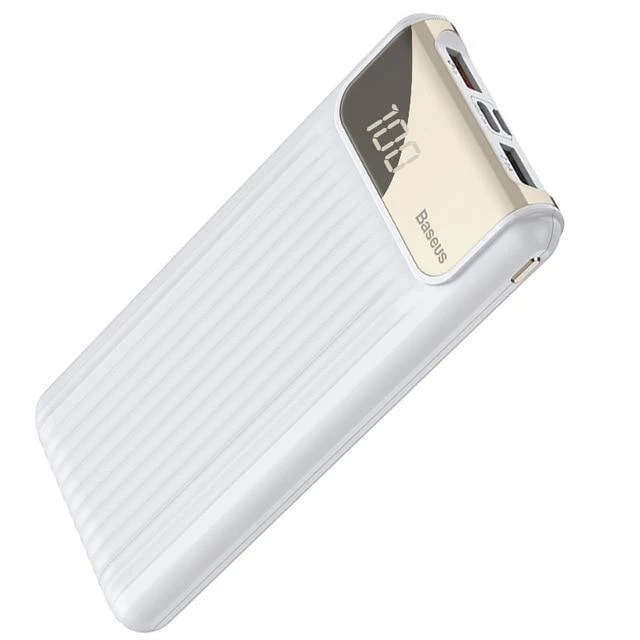 Baseus Quick Charge 3.0 10000 mAh Power Bank LCD 10000 mAh Powerbank Externes Ladegerät für Mobiltelefon Pover Poverbank