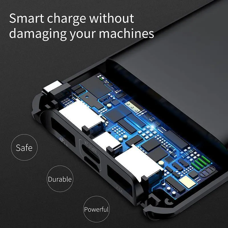 Baseus Quick Charge 3.0 10000 mAh Power Bank LCD 10000 mAh Powerbank Externes Ladegerät für Mobiltelefon Pover Poverbank