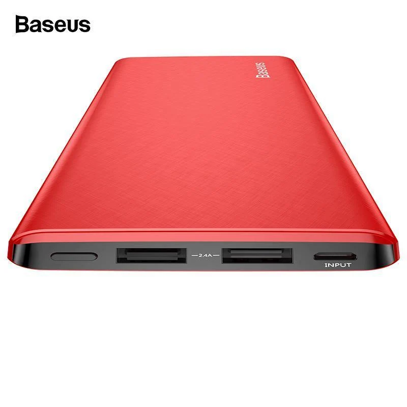 Baseus 10000mAh Power Bank Für iPhone Huawei Xiaomi OnePlus Ultra Slim Power Poverbank Handy Externes Batterieladegerät