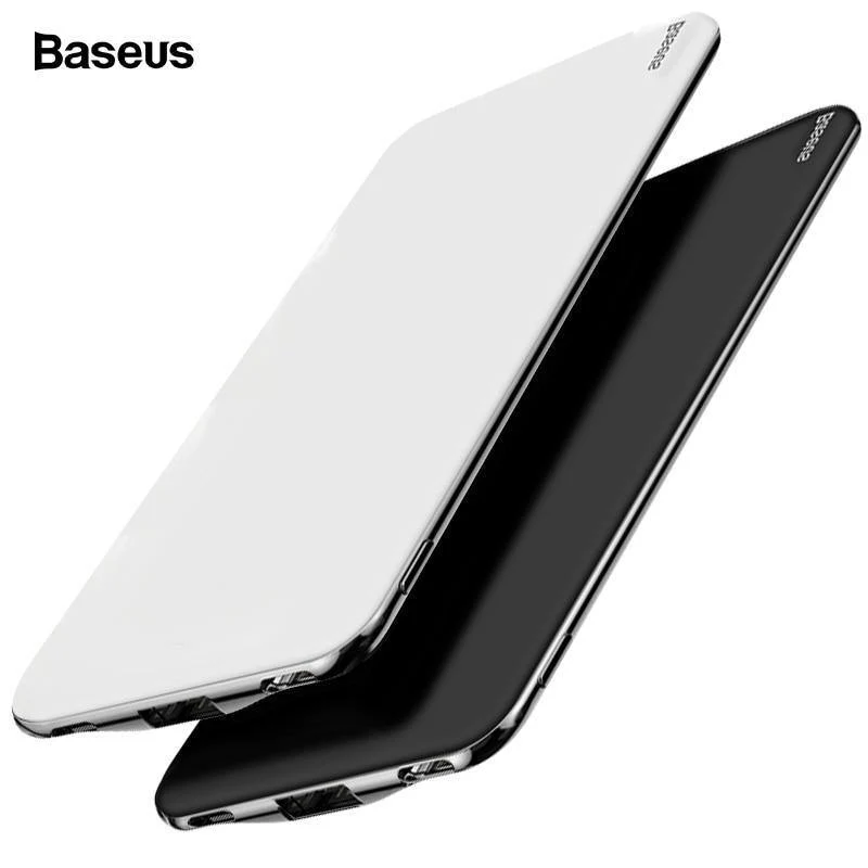 Baseus Ultra Thin Slim 10000mAh Power Bank für iPhone Xiaomi USB C PD Schnelllade-Powerbank Externes Batterieladegerät Poverbank