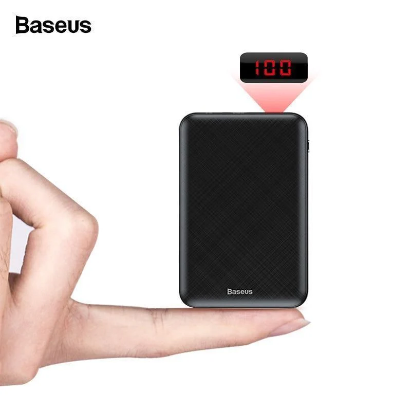 Baseus 10000 mAh Power Bank Tragbare USB C PD Lade Ladegerät 10000 mAh Powerbank Für iPhone Xiaomi Externe Batterie Poverbank
