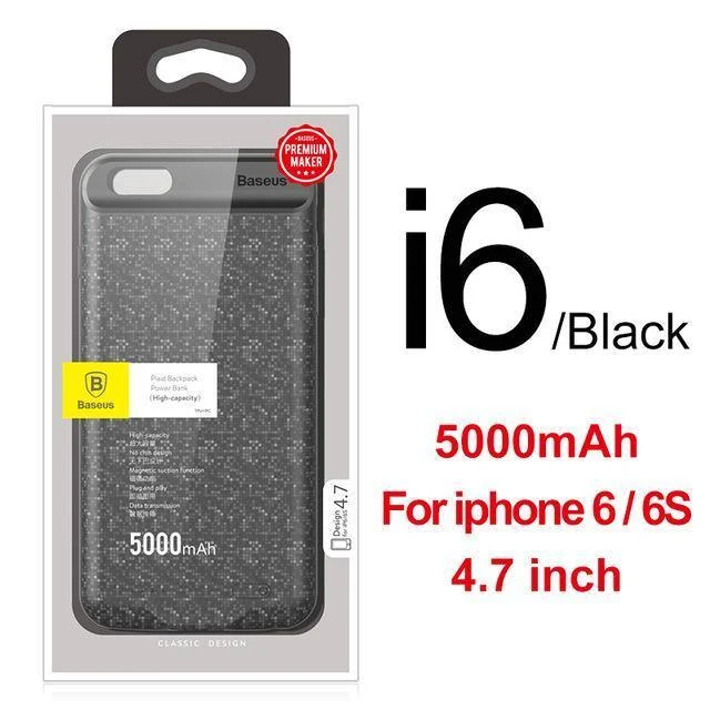 Baseus 5000/7300mAh Batterie Fall Für iPhone 6 Plus 6s Plus Power Bank Lade Fall Für iPhone 6 s 6s Batterie Ladegerät Fall Abdeckung