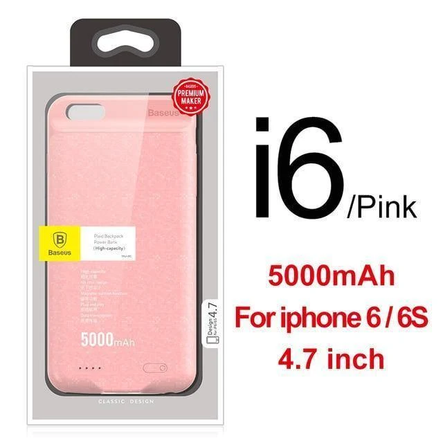 Baseus 5000/7300mAh Batterie Fall Für iPhone 6 Plus 6s Plus Power Bank Lade Fall Für iPhone 6 s 6s Batterie Ladegerät Fall Abdeckung