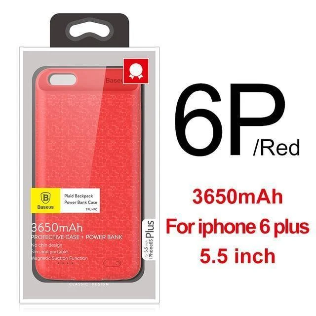 Baseus 5000/7300mAh Batterie Fall Für iPhone 6 Plus 6s Plus Power Bank Lade Fall Für iPhone 6 s 6s Batterie Ladegerät Fall Abdeckung