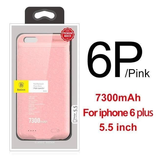 Baseus 5000/7300mAh Batterie Fall Für iPhone 6 Plus 6s Plus Power Bank Lade Fall Für iPhone 6 s 6s Batterie Ladegerät Fall Abdeckung