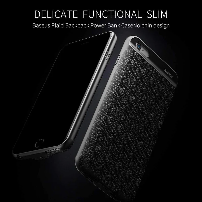 Baseus Akkuladegerätehülle für iPhone 6 6s Plus 3650 mAh Power Bank Hülle Ultra Slim Externes Pack Backup für iPhone 6plus 6splus
