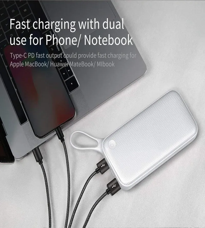 Baseus 20000mAh Schnellladung 3.0 Power Bank 20000 mAh Typ C PD Pover Poverbank Schnellladung Externes Batterieladegerät Powerbank