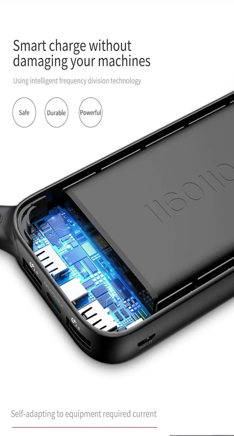 Baseus 20000mAh Schnellladung 3.0 Power Bank 20000 mAh Typ C PD Pover Poverbank Schnellladung Externes Batterieladegerät Powerbank