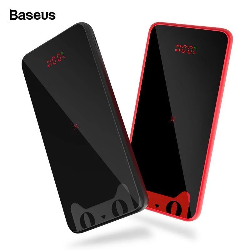 Baseus Tmall Cat Logo 10000mah Qi Wireless-Ladegerät Power Bank für iPhone Xiaomi mi Poverbank Externer Akku Wireless Powerbank